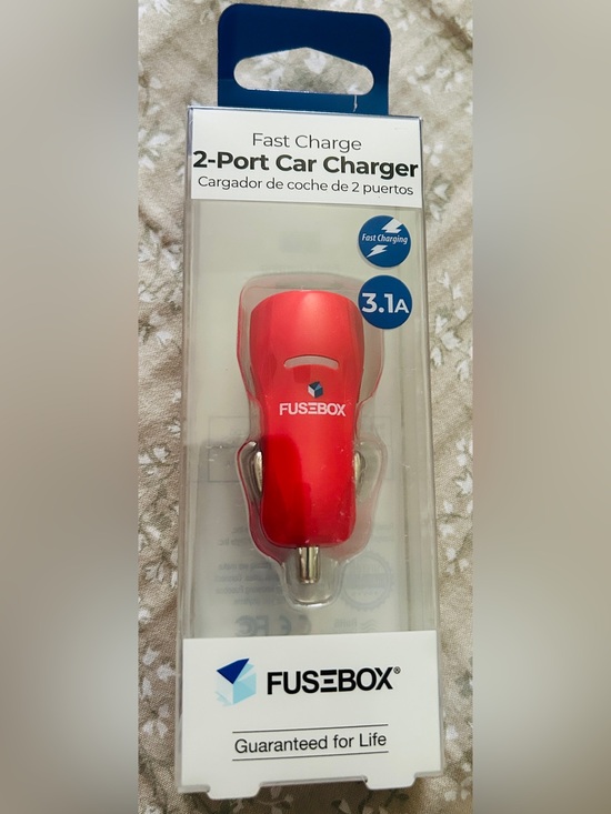 Fusebox Other - Fusebox Red 3.1A Fast Charging Car USB Adapter